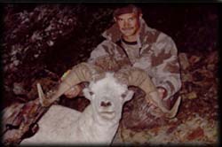 Anthony Mudd of Reno, NV with his Dall Ram, taken by bow and arrow