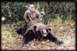 Robert Wickler of Oconomowoc, WI with his Brown Bear, taken by arrow