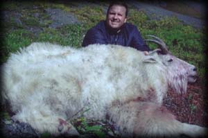 Travis McWilliams of Houston, TX with his first day Mt. Goat